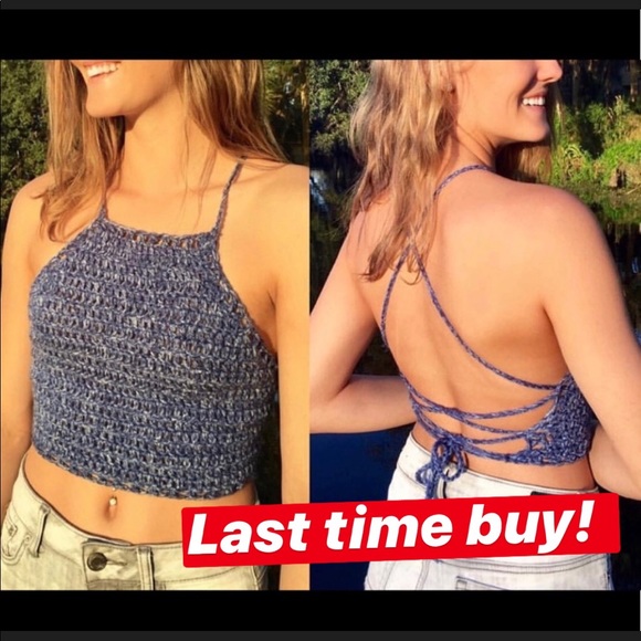 Tops - LAST TIME BUY! Crocheted crop top!